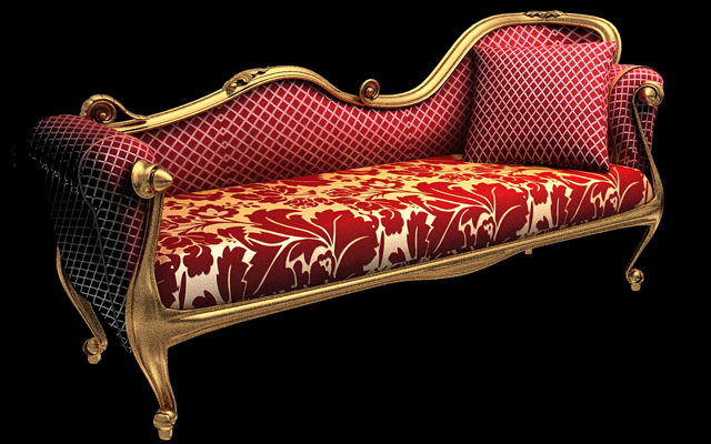 3D модель классического дивана